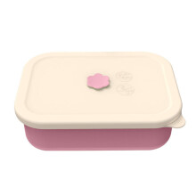 Beheizbare Silikon-Lunchbox, Lunchbox, Bento-Box, Fach, Lunchbox (Pink)