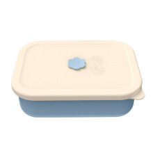 Beheizbare Silikon-Lunchbox, Lunchbox, Bento-Box, Fach, Lunchbox (Hellblau)
