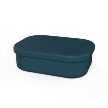 Neue beheizte Frischhaltebox aus Silikon, Lebensmittelaufbewahrungsbox, Lunchbox (Dunkelblau)