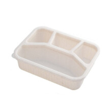 Lunchbox aus Weizenstroh, beheizbare Lunchbox aus Kunststoff, Studenten-Lunchbox (Beige)