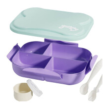 Lunchbox aus Kunststoff, Brotdose, Brotdose, Fach, Frischhaltebox, Obst-Lunchbox (Lila)