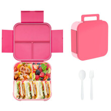 Tragbare, versiegelte Obstsalatbox für Studenten, beheizbare Lunchbox (Pink)