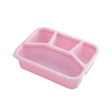 Lunchbox aus Weizenstroh, beheizbare Lunchbox aus Kunststoff, Studenten-Lunchbox (Pink)