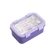 Hochtemperaturbeständige, tragbare, isolierte Lunchbox aus Edelstahl (lila)