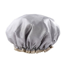 Duschhaube für Erwachsene, wasserdicht, für Frauen, multifunktional, für Zuhause und Küche, Anti-Rauch-Kappe (grau)