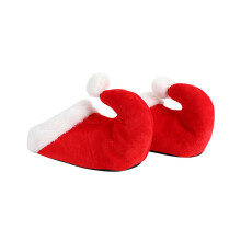 Christmas Shoes Santa Slippers Lovely Girls Shoes Men Red-Red
