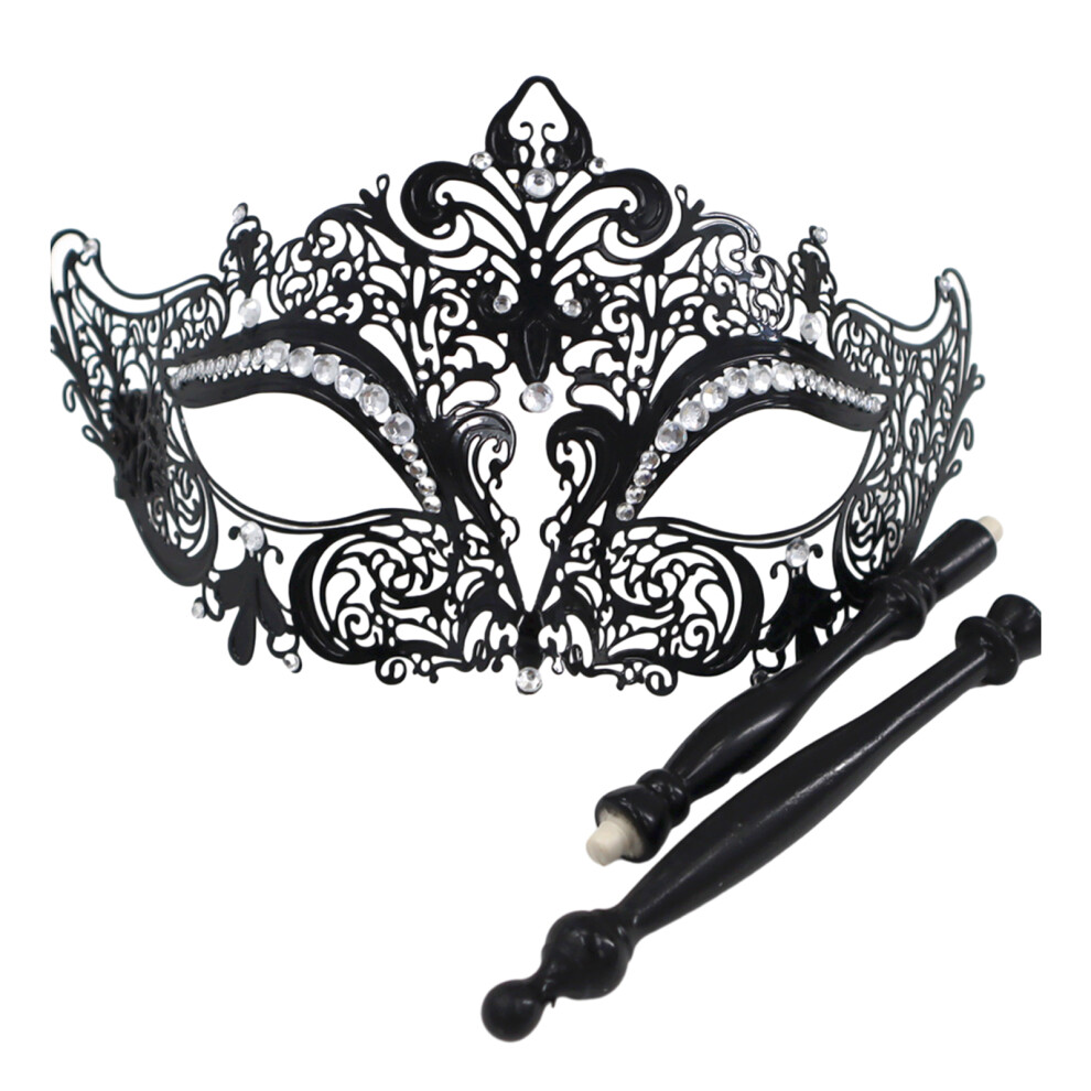 Flower Half Face Mask For Women Masquerade-Wrought Iron Arrow B 7751000340865