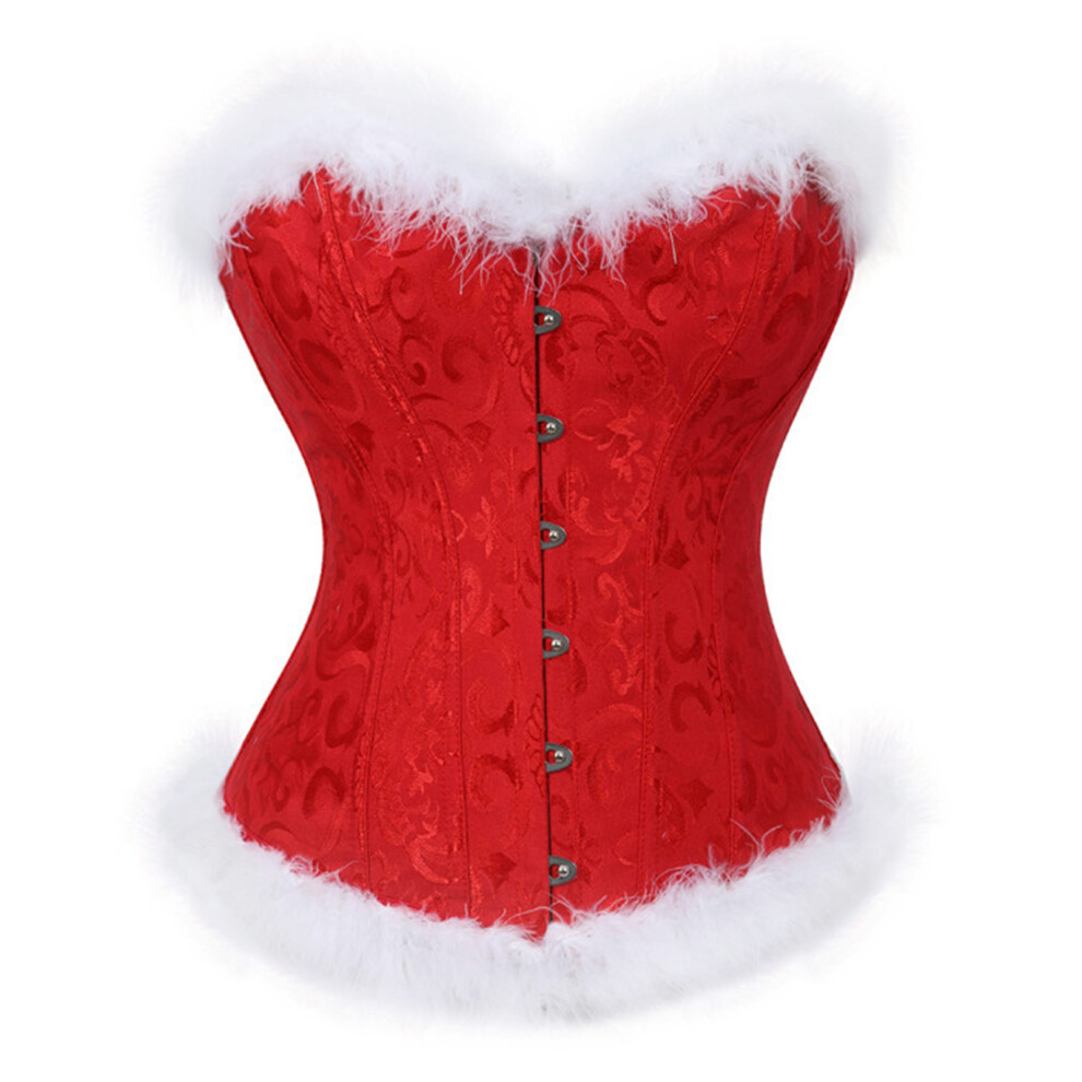 Christmas Lingeries Corset Top Christmas Outfits for-Red XXL