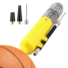 Small Hand Pump for Soccer Balls High Pressure Portable Travel Ball Pump User Friendly Labor Saving Yellow