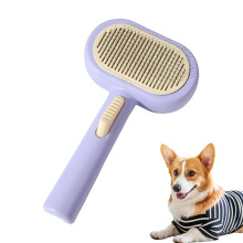 Comb For Cats Cat Comb With Teeth For Shedding Dog Hair Purple And White Multifunctional Pet Brush Supplies