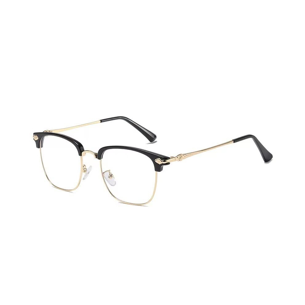 Blue/Light/Black Blocking Sturdy Reading Glasses Anti-Glare Computer Readers Oversized -Gold Frame +150 Presbyopic
