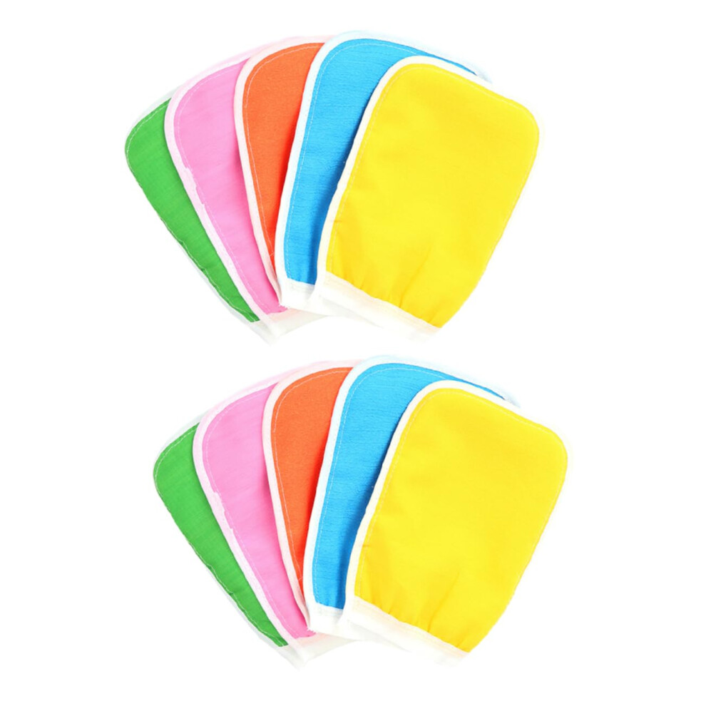 Bathing Glove 10 Pack Exfoliating Mitts For Body Shower Exfoliator Cleaning Glove Assorted Colors For Family