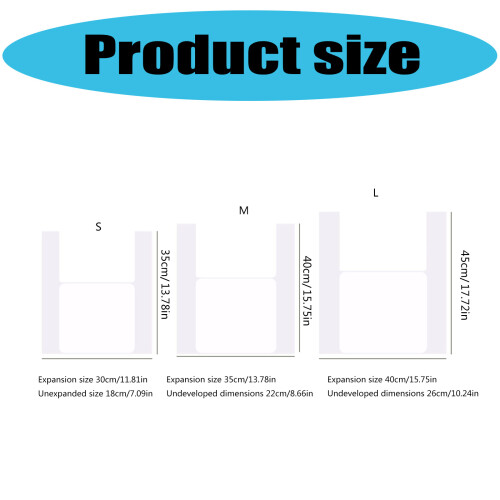 100pcs User Friendly Vest Design Freshness Keeping-Medium size 2