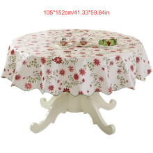 Easy Care PVC Round Tablecloth with-105 152 Windmill Flower