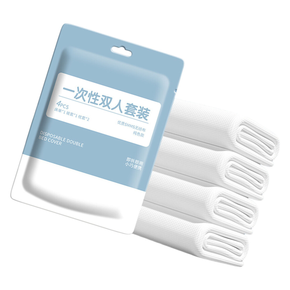 Travel Friendly Disposable Bed Sheet NonWoven-Thickened pure w4