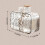 Waterproof Plastic Cosmetic Pad Holder Storage-Silver 4