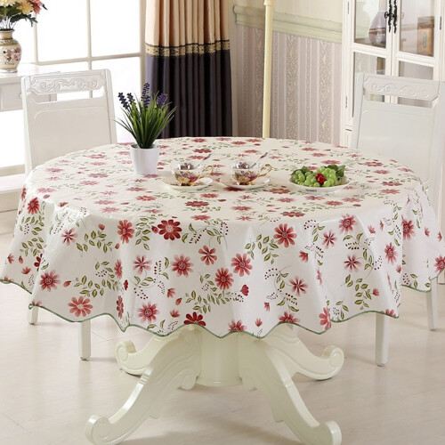 User Friendly PVC Tablecloth Round Table-115 175 Romantic roses 1