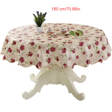 Stylish PVC Round-180 cm round table c Romantic roses