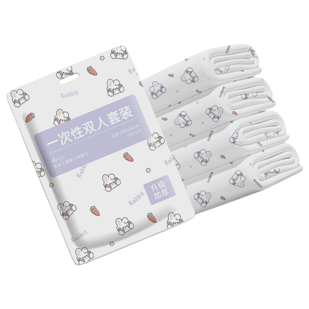 Convenient Disposable Hotel Bedding Set-Thickened rabbit fou