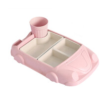 De Bambú Con Y Vaso Rosa