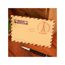 10 Sobres Torre Retro Matasellos Kraft Para Almacenamiento Postal
