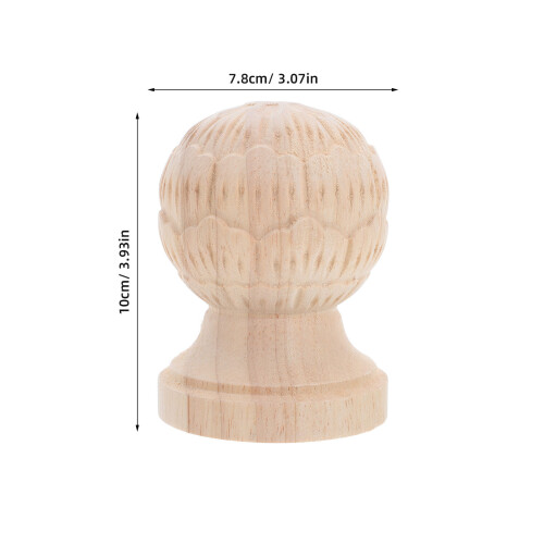 Extremos De Madera Forma Piña, Tapa Nuecel 1