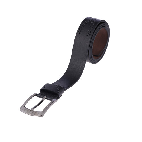 Cinturón Cuero Pu Pasador Hueca Negro
