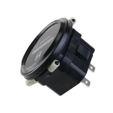 10V-80V Dc - Medidor Redondo De Horas Para Motor Negro