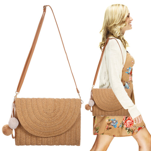 Cartera De Paja Sobre Hombro Mujer 1