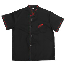 Unisex Manga Corta Para Chef Xxl Negro