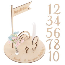 1Set Baby Maandbord Beige Mijlpaal Maken Decoratie Fotoprops