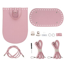 1Set Kit Per Realizzare Zaino Rosa in PU Con Per Cucito