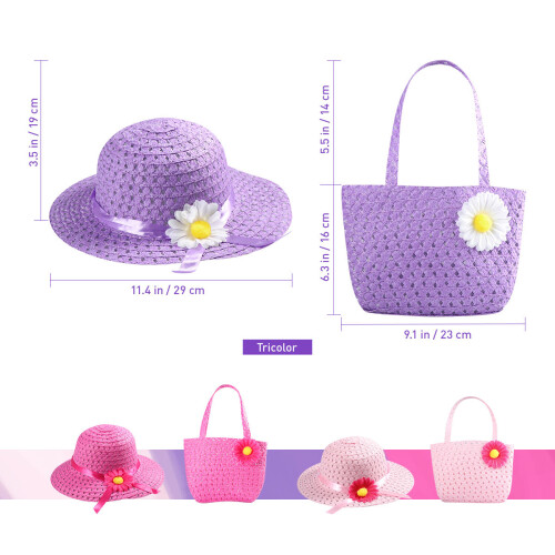 3 Pièces Chapeaux De Et Sacs Été Plage Jardin 1