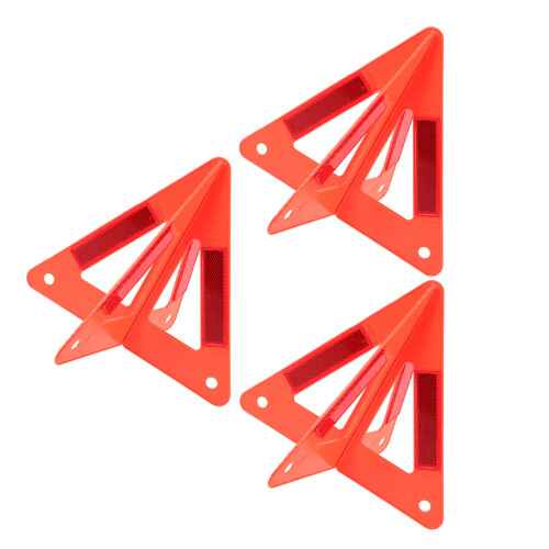 3 Pièces Triangle Pliant Réfléchissant Urgence Route 2