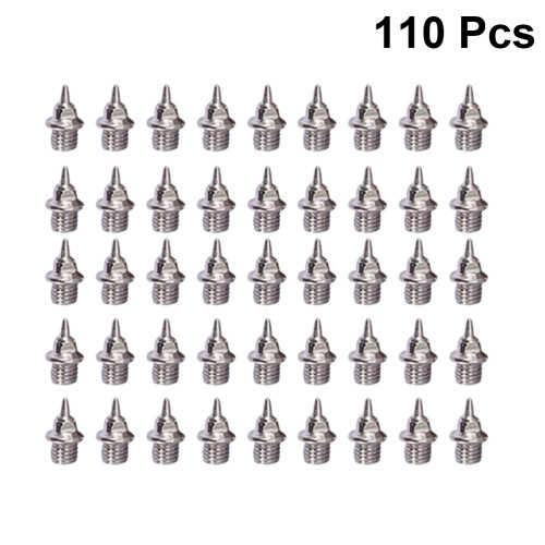 110Pcs Silver Screwback Cone Spikes Studs for Shoe Replacement