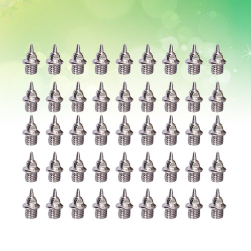 110Pcs Silver Screwback Cone Spikes Studs for Shoe Replacement 2