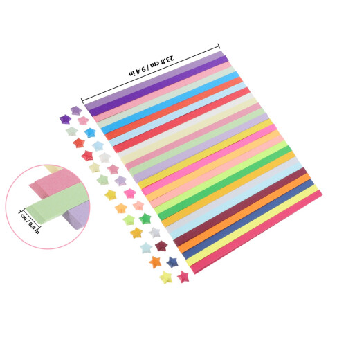 2700 Pour Origami, Bandes 5 Branches, 27 Couleurs 1