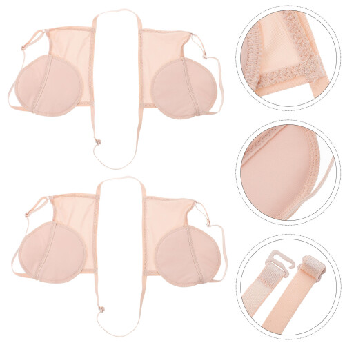 One Pair Washable Adjustable Armpit Pads Neutral 1