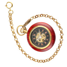 Pocket Watch With Chain And Roman Numerals Antique Style
