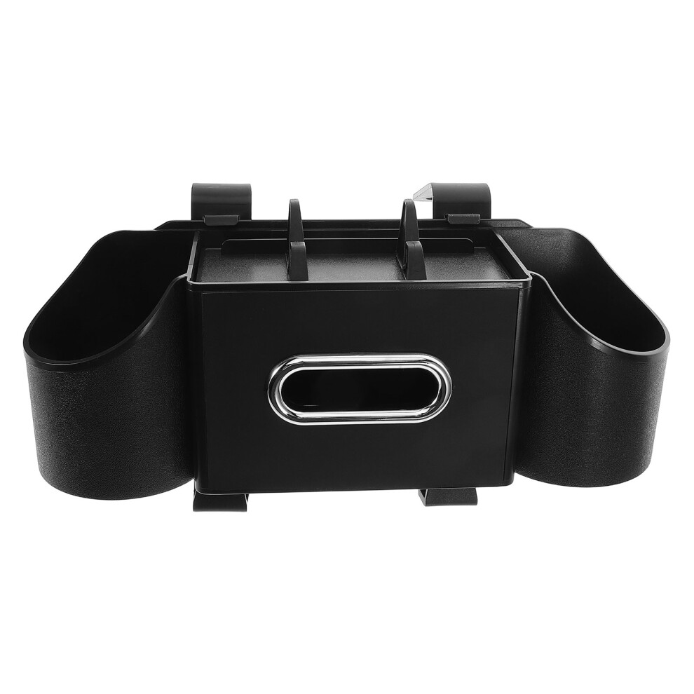 Headrest Backseat Car Organizer With Cup Holders And Hooks Black 3403920183513