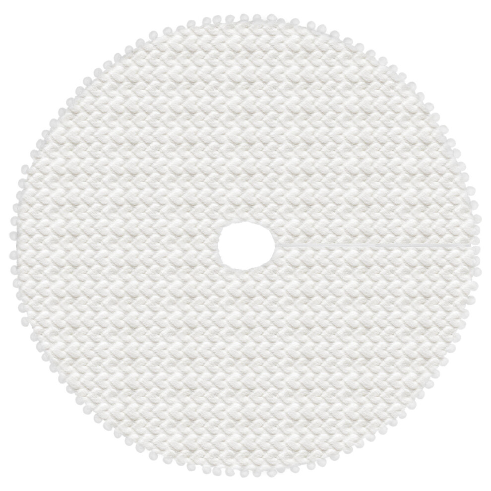 Christmas Tree Skirt Festive Xmas Base Carpet Holiday Decor (White)-image-OPC-PMN87KY-NEW