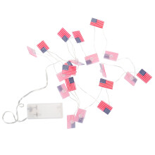 One Set Copper Wire LED String Lights In American Flag Shape