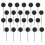 100Pcs Push Round Ball Head Map Tacks With Stainless Point Black 1
