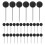100Pcs Push Round Ball Head Map Tacks With Stainless Point Black 10
