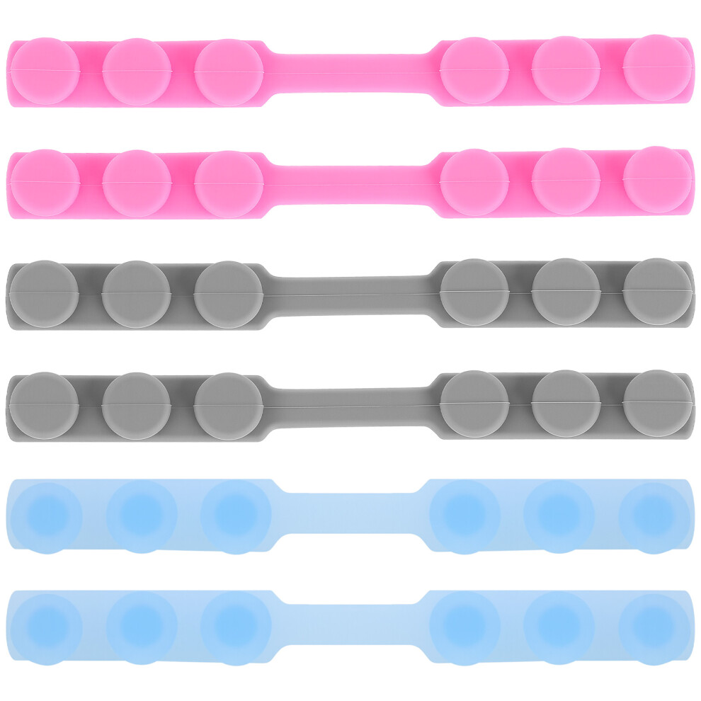 6Pcs Mask Hooks Adjustable Ear Extensions Buckles Random Color 3403444980360