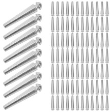 100Pcs Silver Metal Cribbage Pegs Portable Scoring Pegs for Card Games