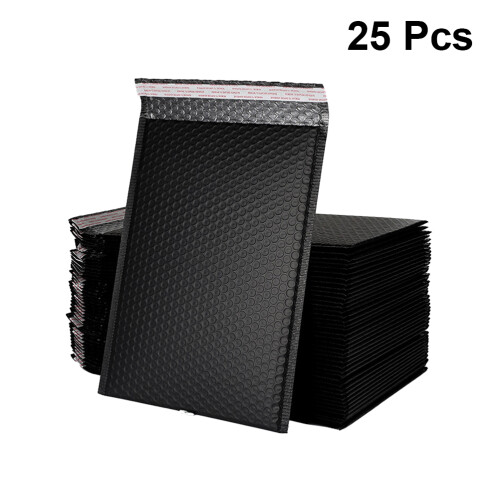 25 Pezzi Sacchetto Antishock Resistente Alla Lacerazione Nero 2