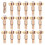 50 Pezzi Mini Mollette A Forma Api Con Juta 1
