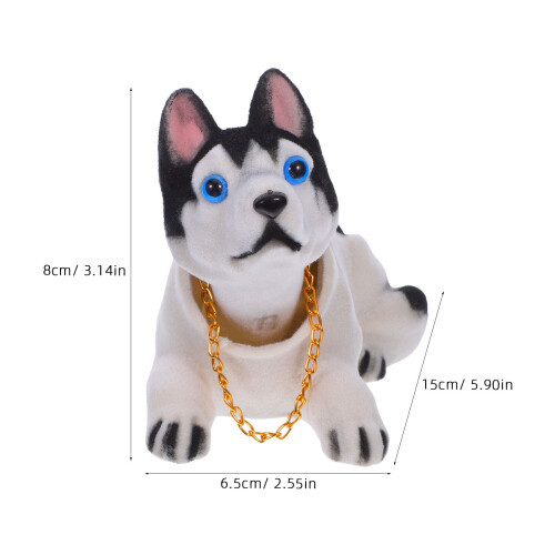 Decorazione Cane Che Scuote Testa Per Auto E (Husky) 1