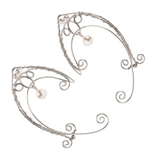 1Paar Zilveren Koperen Ear Cuffs Elf Oorclips Comfortabel Draagbaar